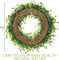 Spring Wreaths for Front Door Silk Artificial Rose Flower Wreath 120 Colorful Flowers with Plastic Green Eucalyptus Leaves Farmhouse Outdoor Wreath for Home Summer Decorations, 17.8 Inches